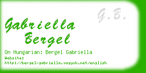 gabriella bergel business card